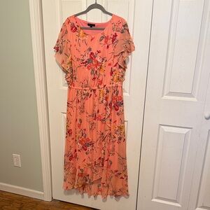 Lane Bryant Floral Peach Dress
